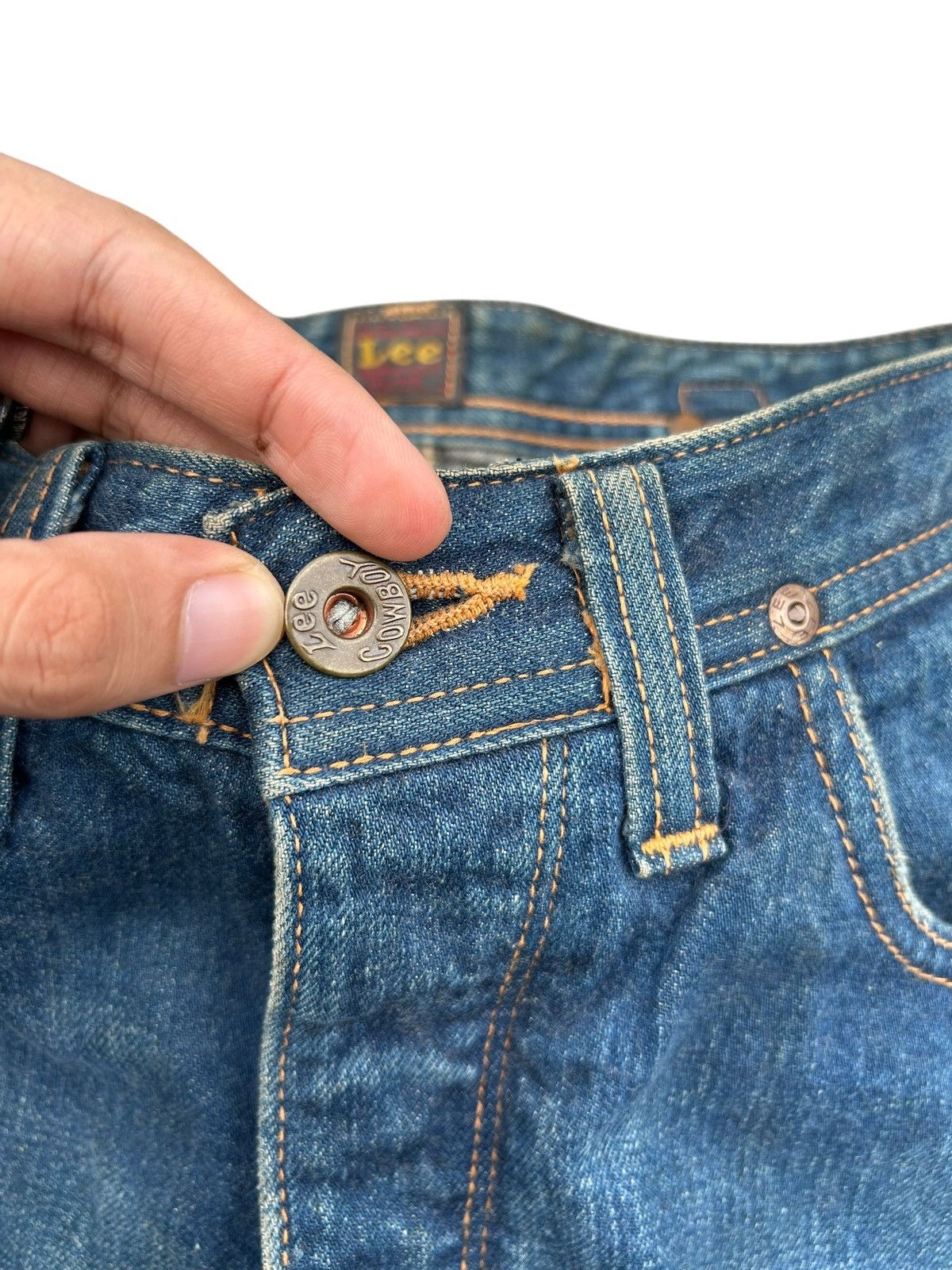 Kapital Vintage Buckle Back Lee Cowboy Selvedge Denim Jeans Size US 32 / EU 48 - 6 Thumbnail