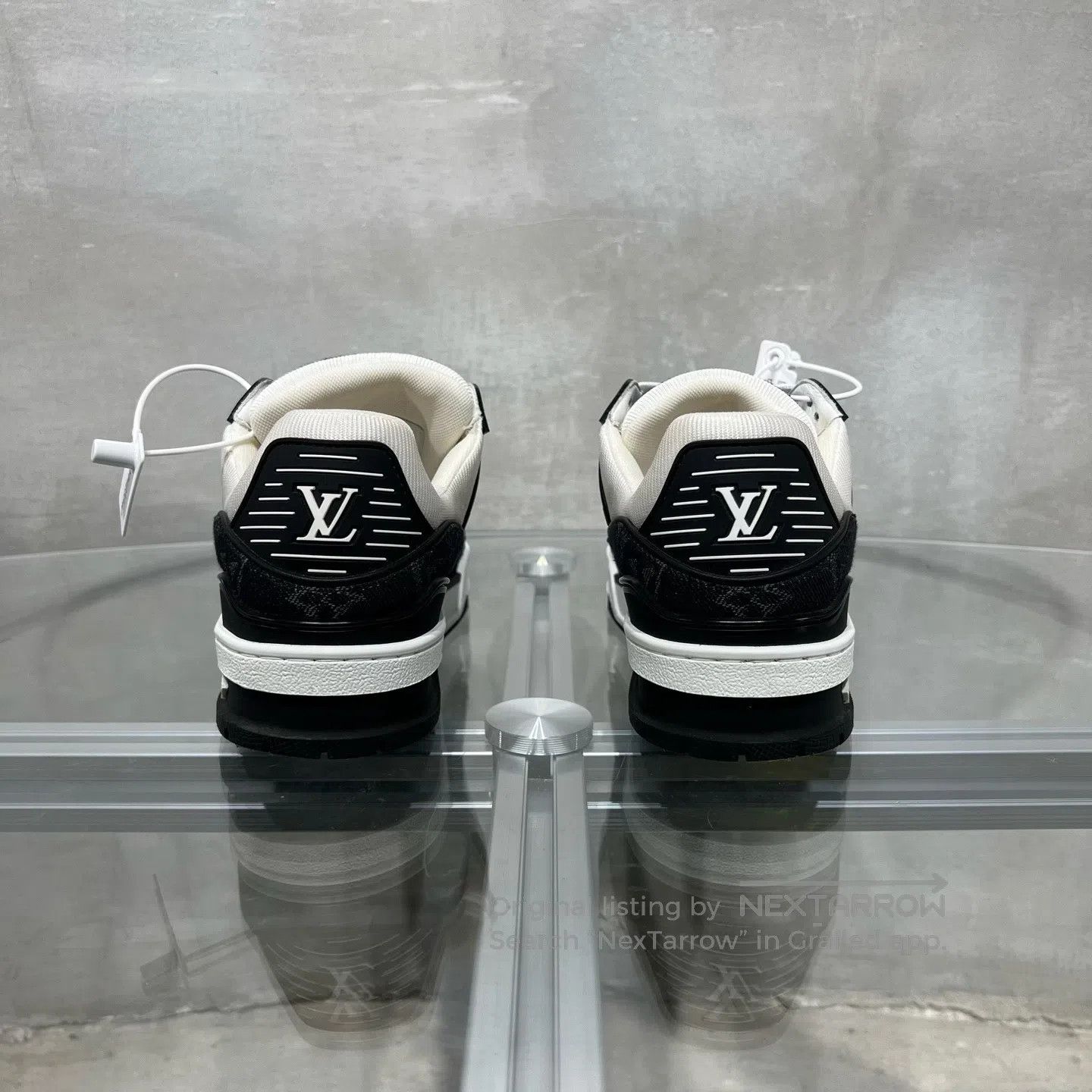 Louis Vuitton Louis Vuitton Trainer Black and White Jeans shoes Size US 7 / IT 37 - 6 Thumbnail