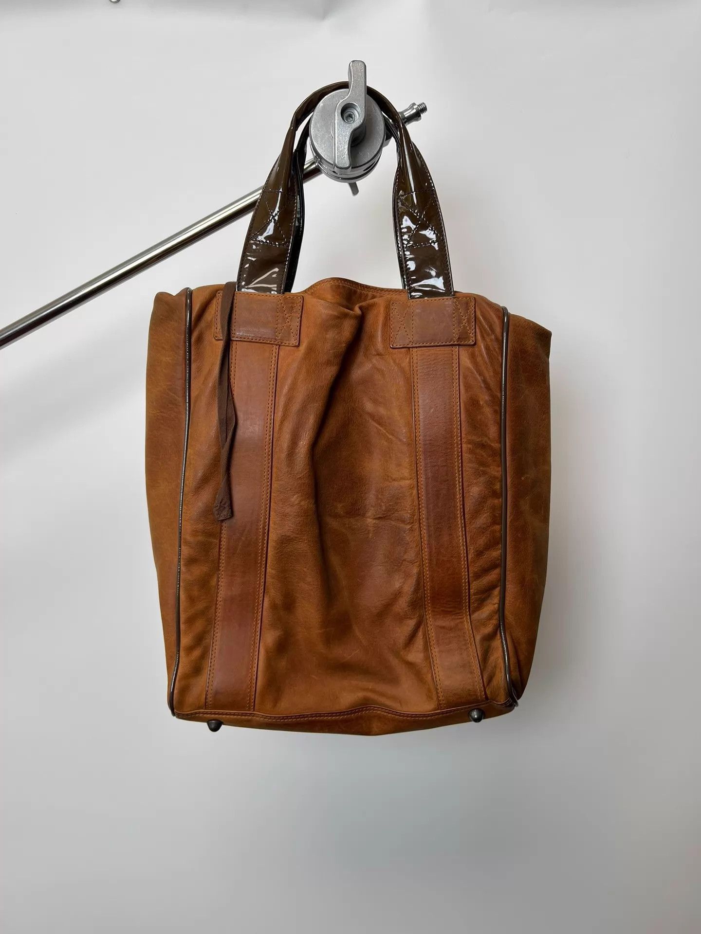 Dries Van Noten Brown Leather Tote Bag Size ONE SIZE - 1 Thumbnail