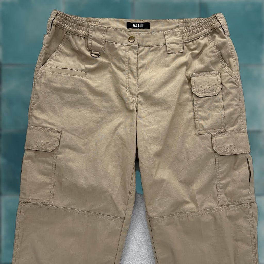 Vintage 5.11 Tactical Taclite Pro Pants Womens 16 Long Khaki Cargo Outdoor Ripstop Trail Size 38" / US 16 / IT 52 - 1 Thumbnail
