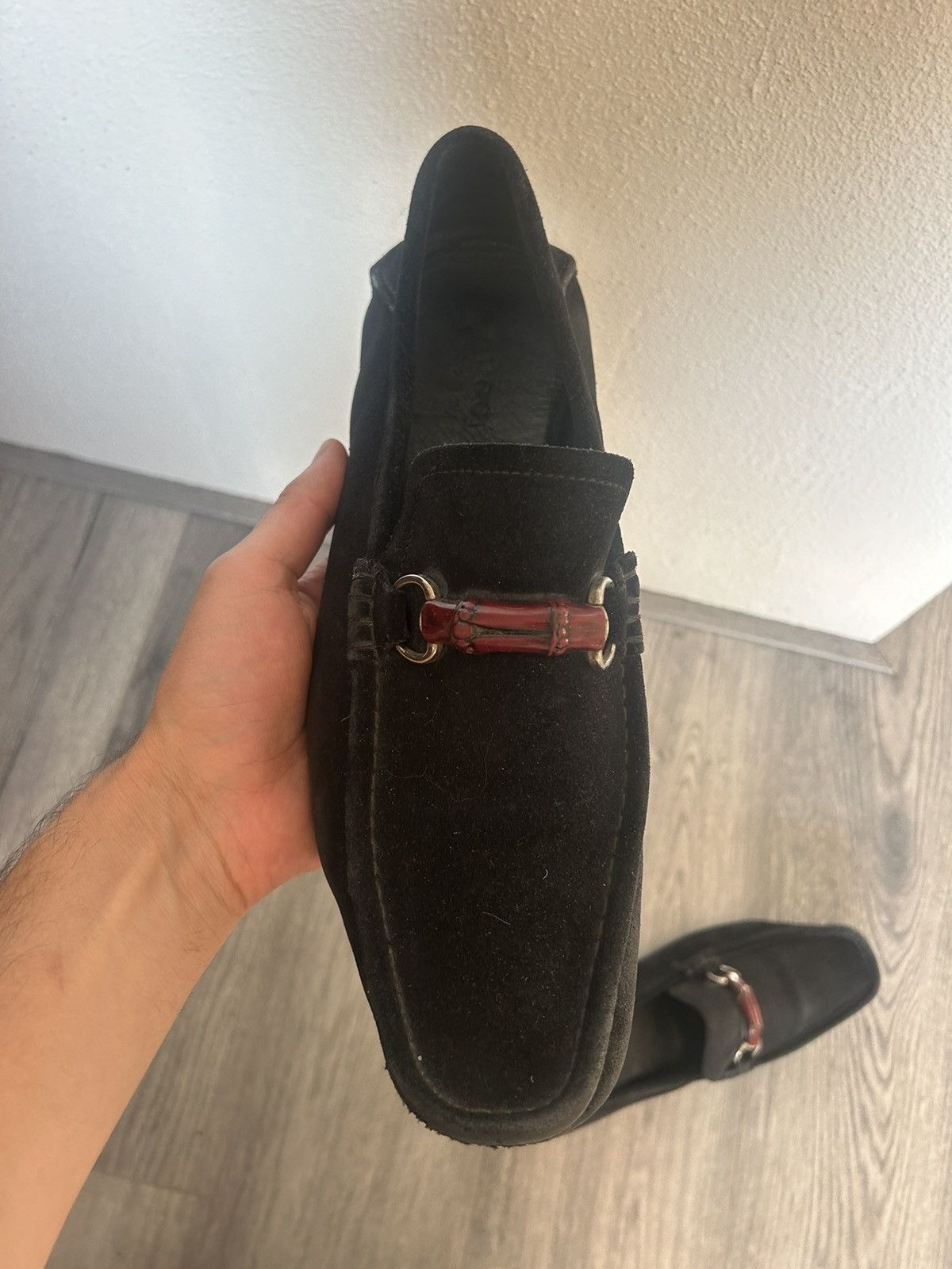 Gucci Gucci Tom Ford Era Suede Bamboo Loafers – Iconic Black Size US 11.5 / EU 44-45 - 5 Thumbnail