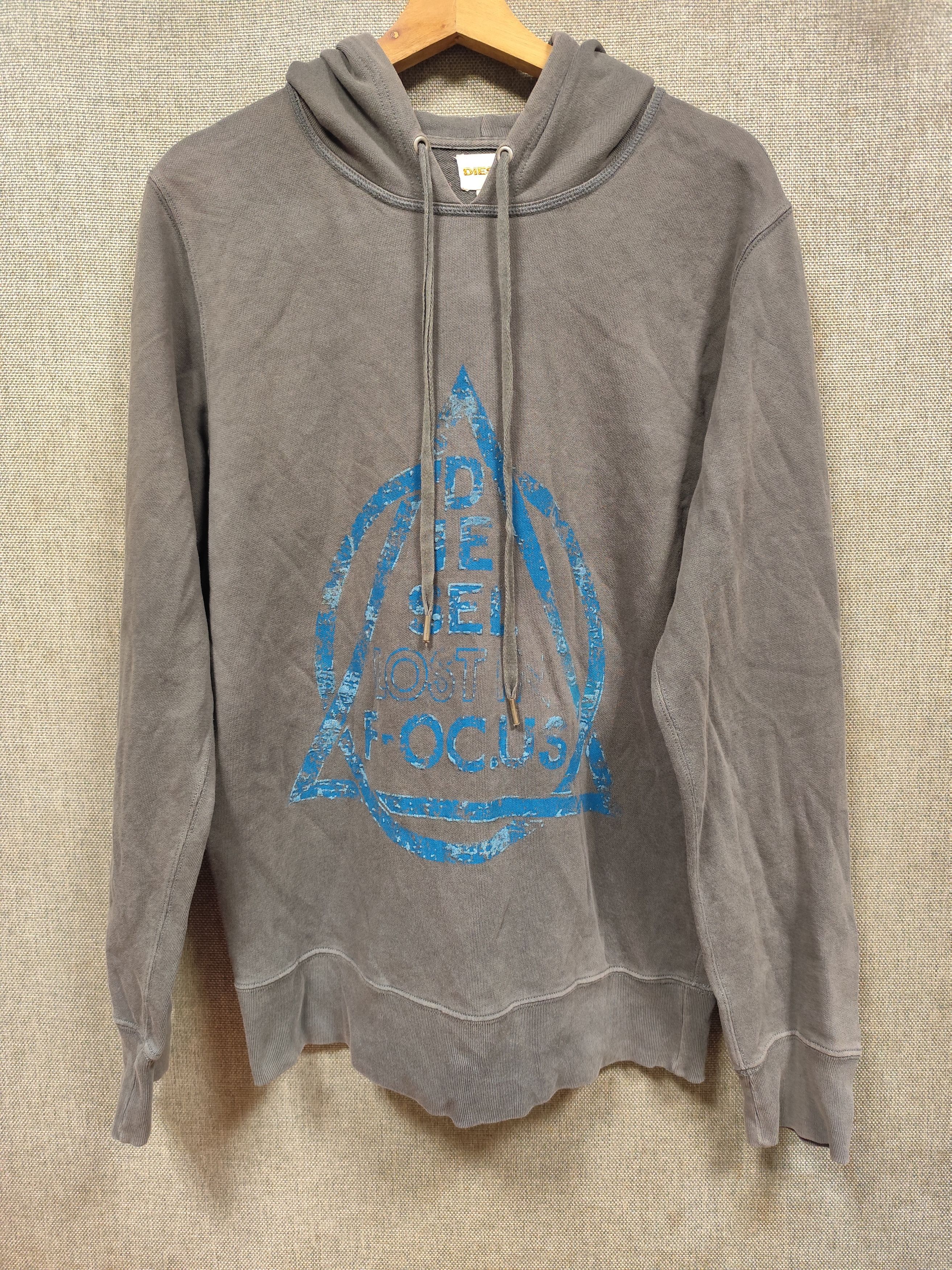 Designer × Diesel × Vintage sweatshirt hoodie diesel lost in focus made in bulgaria Size US M / EU 48-50 / 2 - 1 Thumbnail
