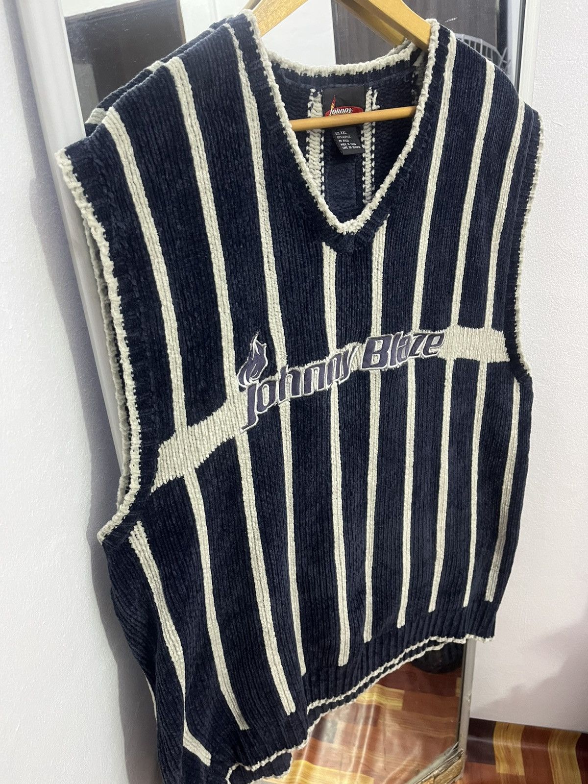 Vintage Johnny Blaze Wu-Tang Method Man Knit Vest XXL Size US XXL / EU 58 / 5 - 3 Thumbnail