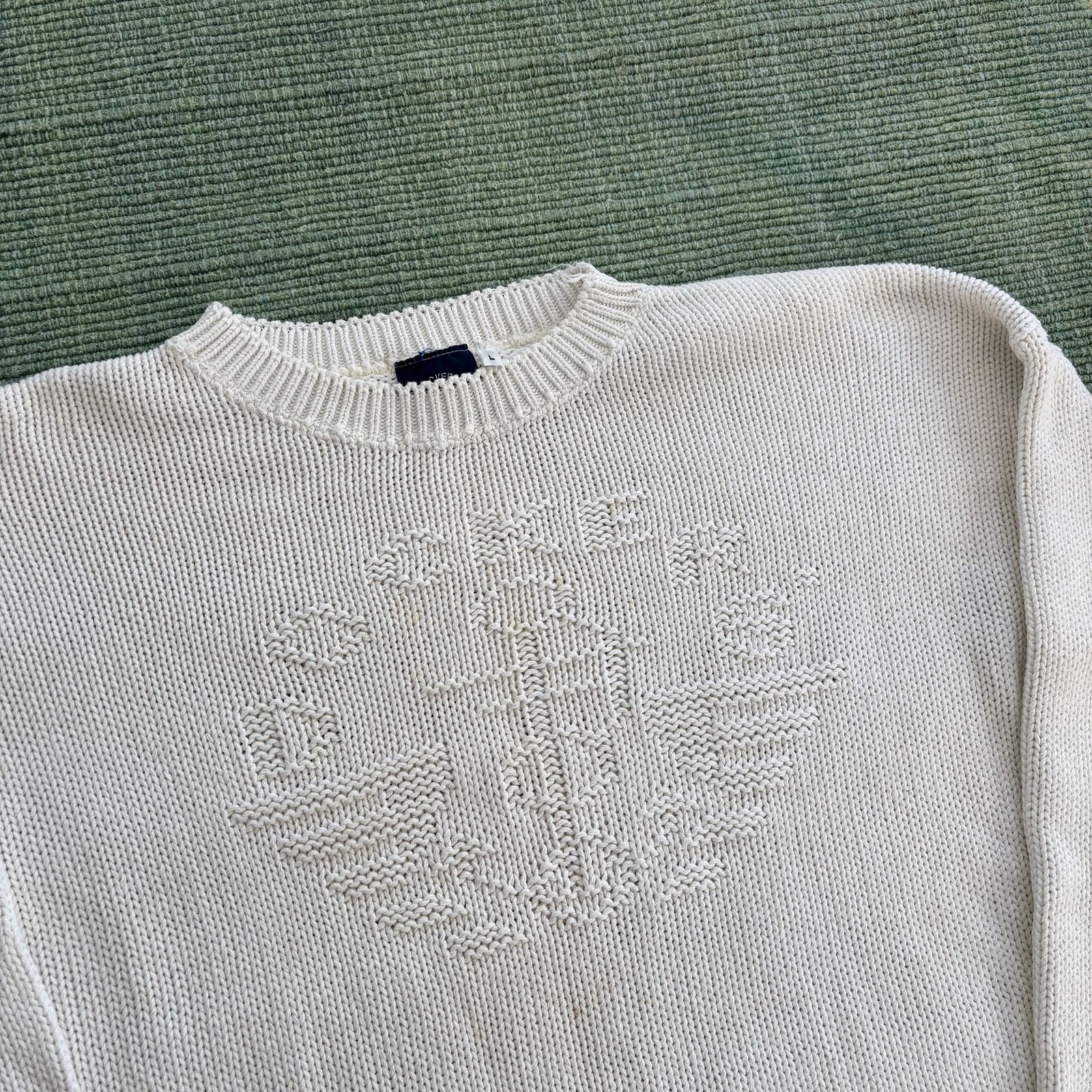 Dockers × Vintage Vintage Dockers white cotton knit boat anchor sweatshirt Size US L / EU 52-54 / 3 - 2 Thumbnail