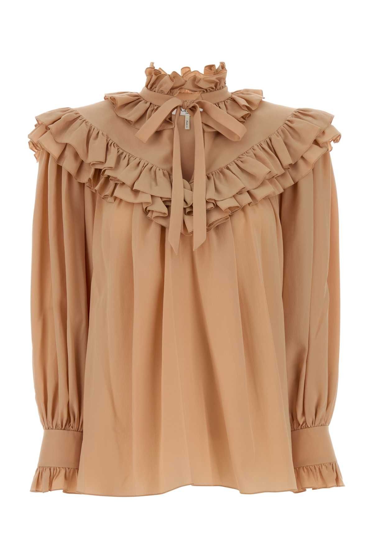 Chloe Peach Silk Blouse Size S / US 4 / IT 40 - 1 Thumbnail