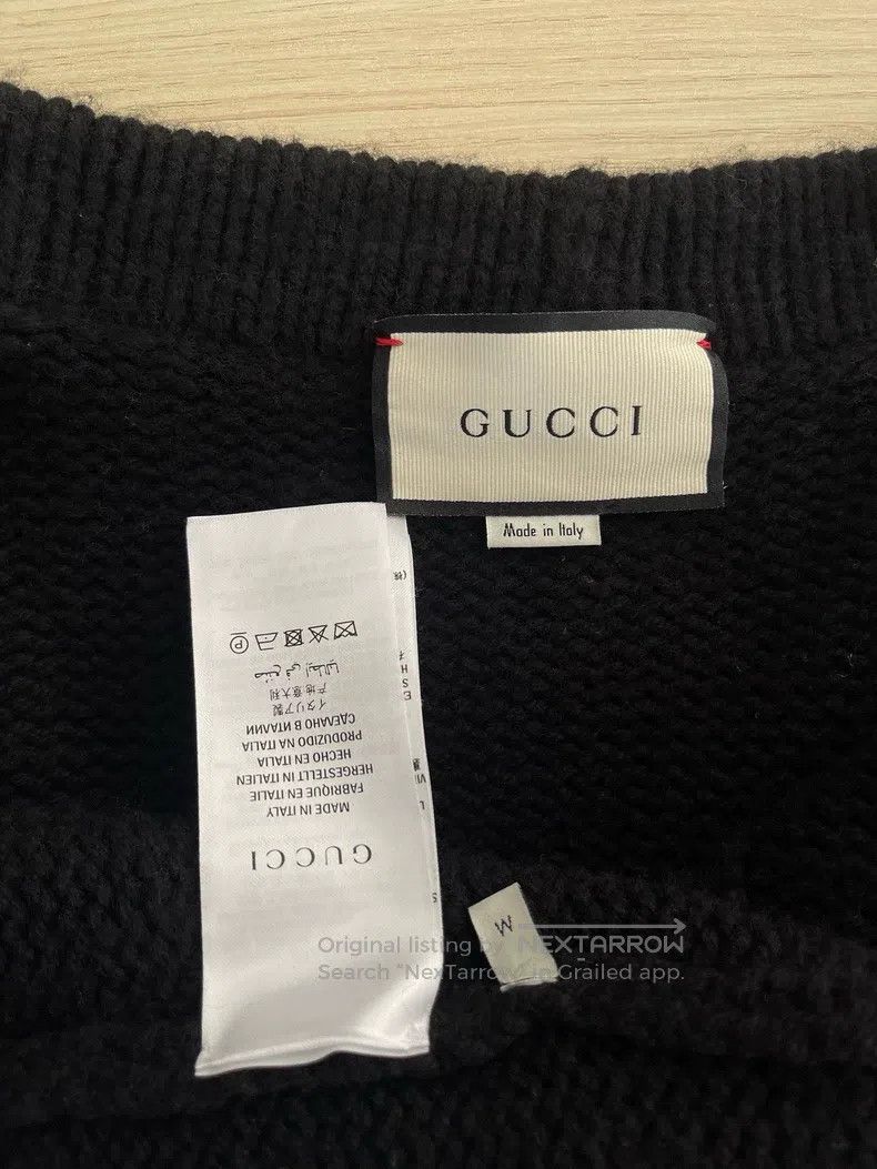 Gucci Gucci Classic black, red and green knitted cardigan coat Size US S / EU 44-46 / 1 - 3 Thumbnail