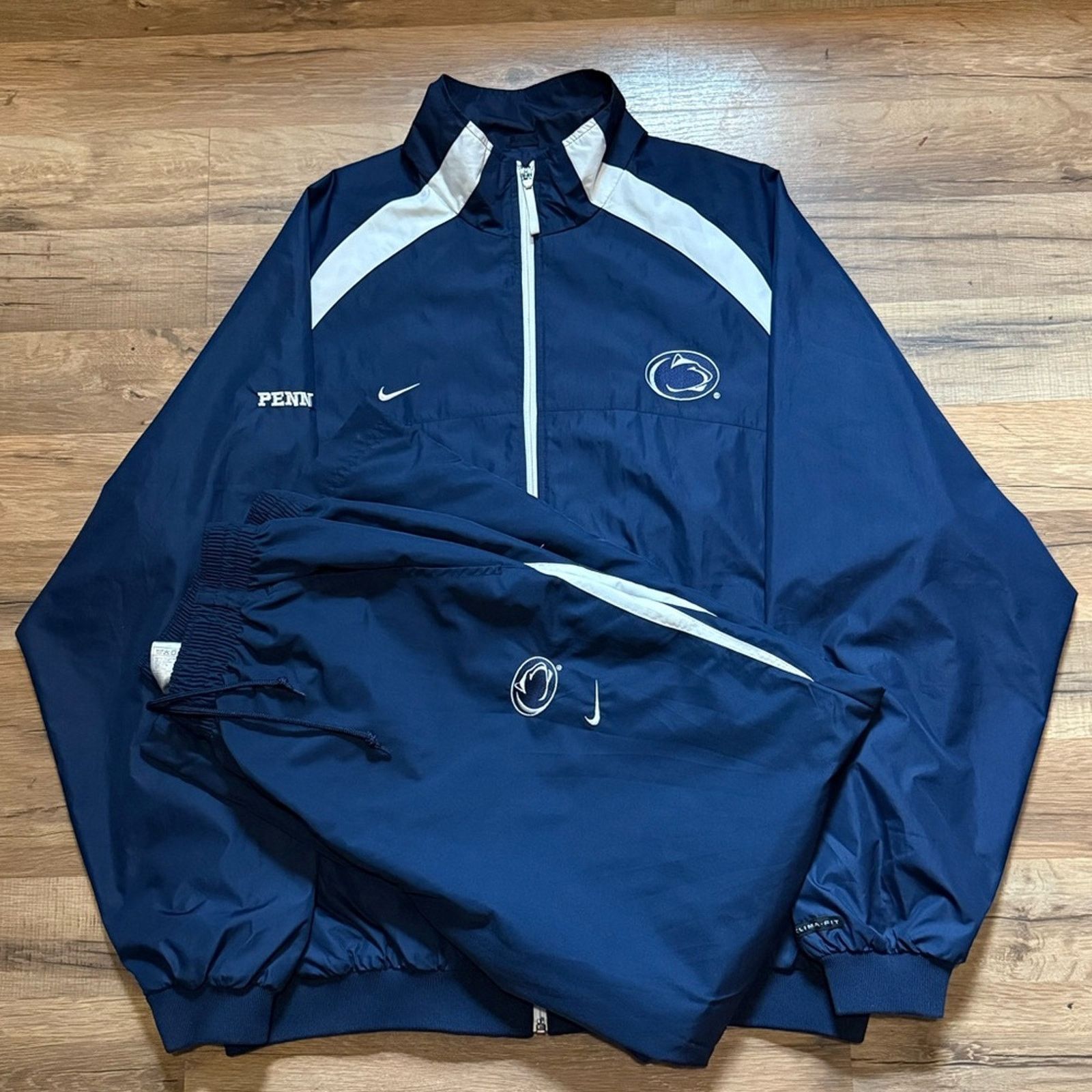 Nike 90s Nike Penn State Matching Set Jogger Zip Jacket Tracksuit Size US XL / EU 56 / 4 - 1 Thumbnail