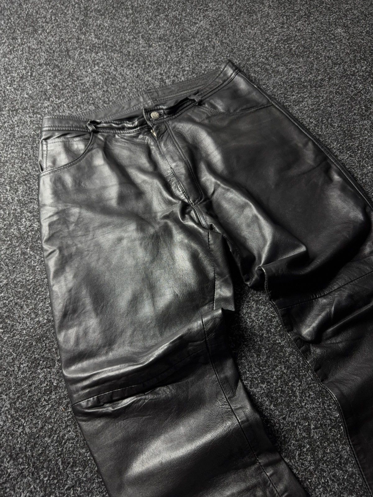 Leather Y2K Vintage Leather Pants Opium Style Alt Biker USA Rare Size US 34 / EU 50 - 5 Thumbnail