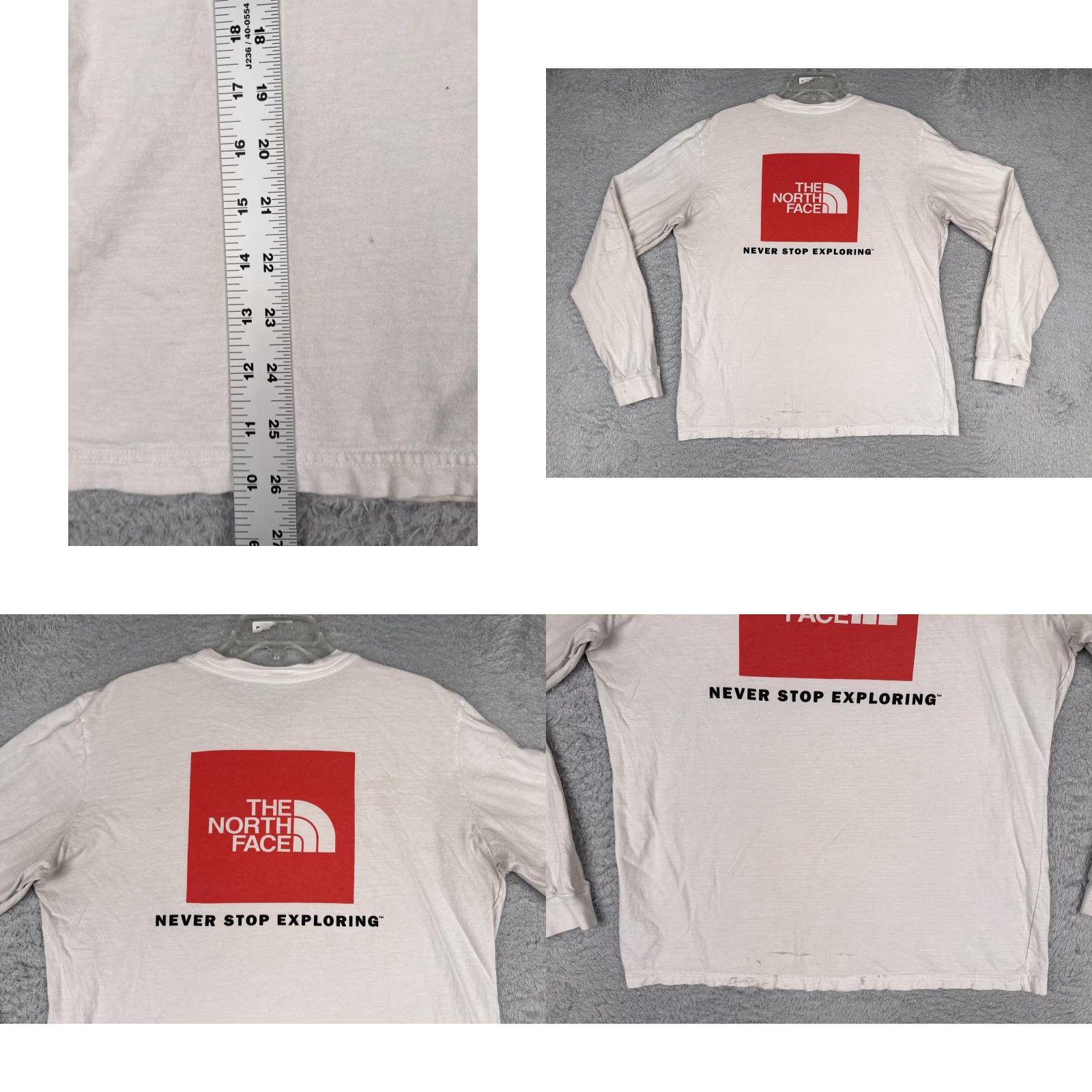 The North Face The North Face Shirt Mens Large White Long Sleeve Never Stop Exploring Tee Size US L / EU 52-54 / 3 - 9 Thumbnail