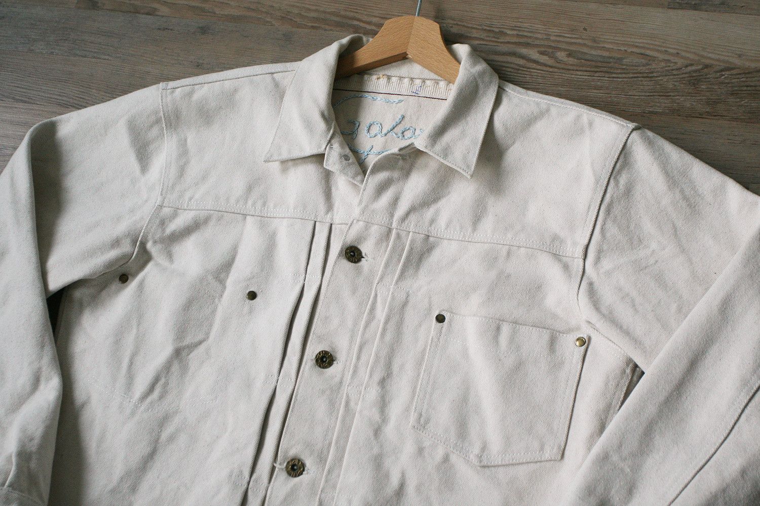 Handmade Galaxy Studios Raw Denim Type 1 I Jacket off white Size US M / EU 48-50 / 2 - 2 Thumbnail