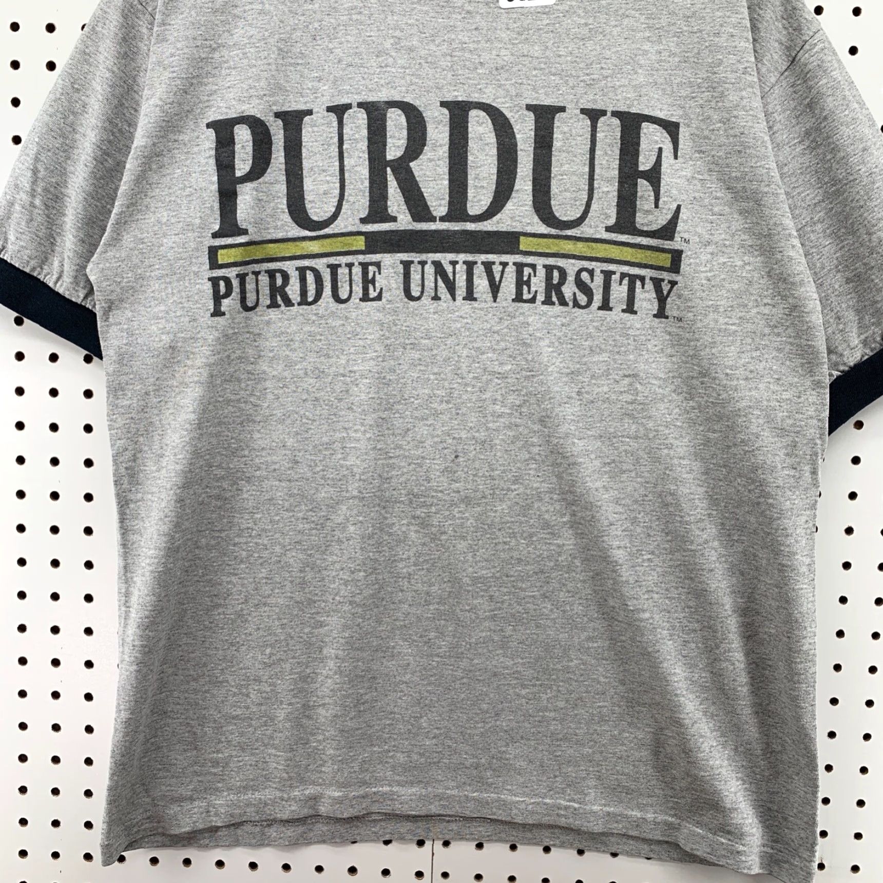 Vintage Vintage Purdue Boilermakers Ringer Shirt Mens Medium Gray Made USA 21.5x27 Belton Cotton Crew Neck Short Sleeve 80s T-Shirt University Mens Size US M / EU 48-50 / 2 - 4 Thumbnail