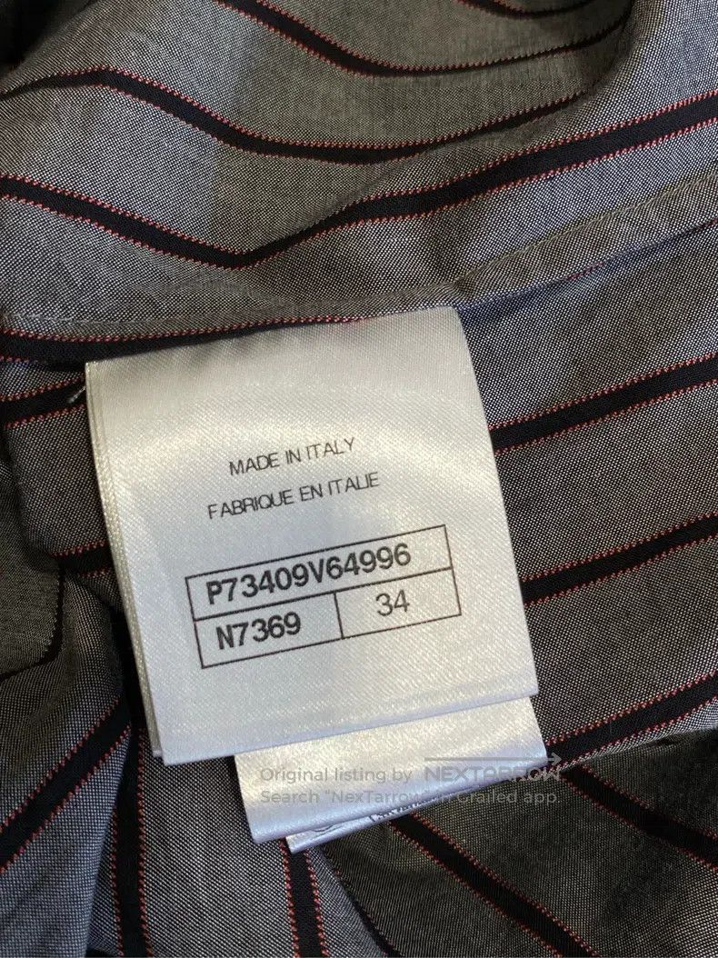 Chanel Chanel 22B velvet striped collar shirt Size XXS / US 00 / IT 34 - 5 Thumbnail