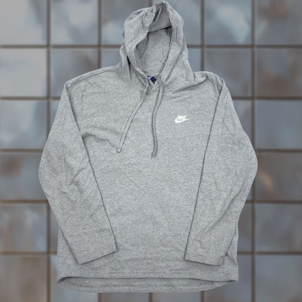 Nike Nike Men's Grey Pullover Hoodie Sweatshirt Cotton Embroidered Logo Size L Size US L / EU 52-54 / 3 - 1 Thumbnail