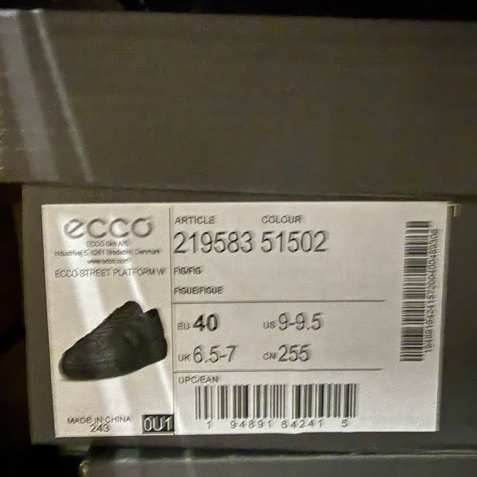 Ecco ECCO WOMEN'S 40 STREET PLATFORM LEATHER SNEAKER FIG MAROON Size US 9 / IT 39 - 6 Thumbnail