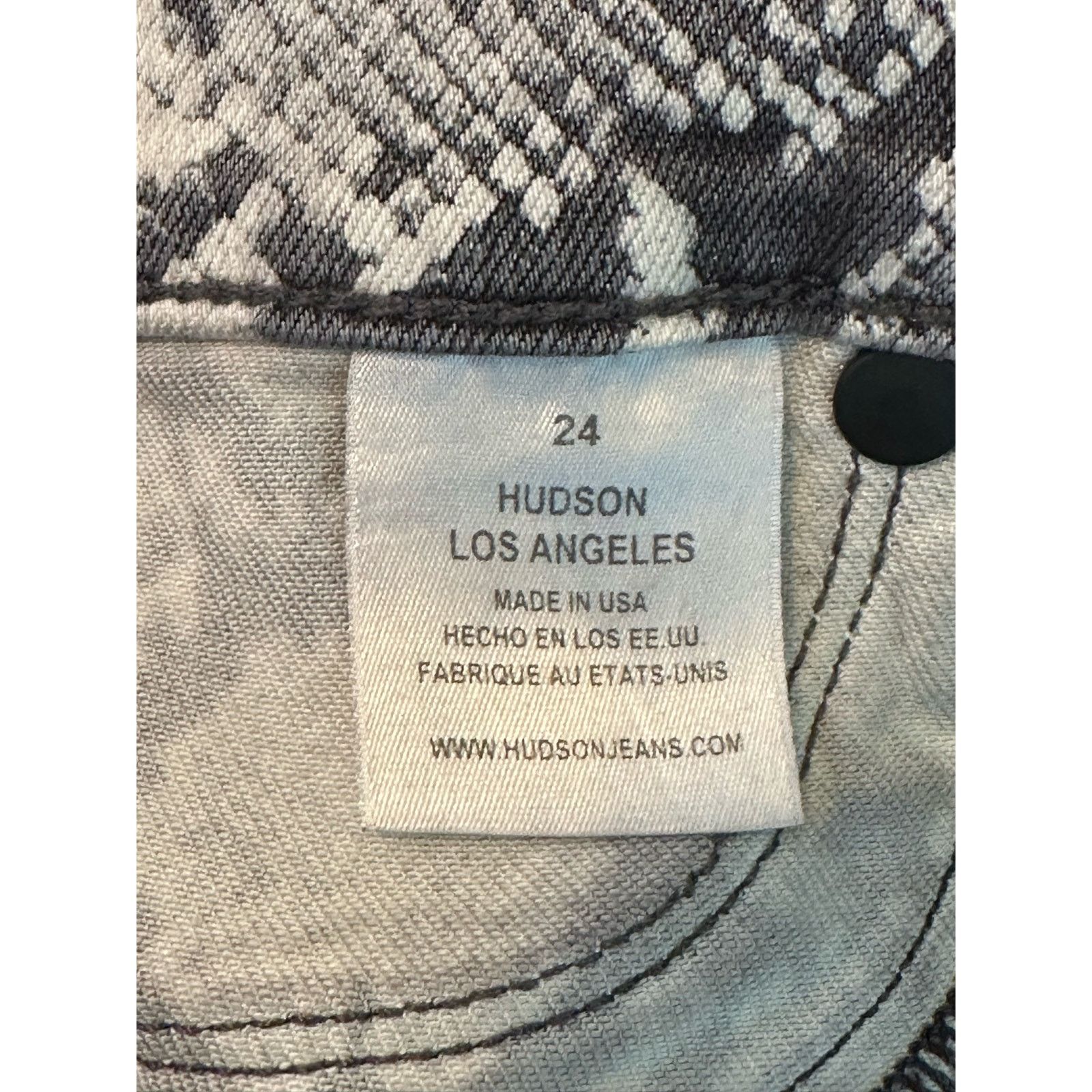 Hudson Hudson shimmery python skinny stretch jeans size 24 - 0 Size 25" / US 0 / IT 36 - 6 Thumbnail