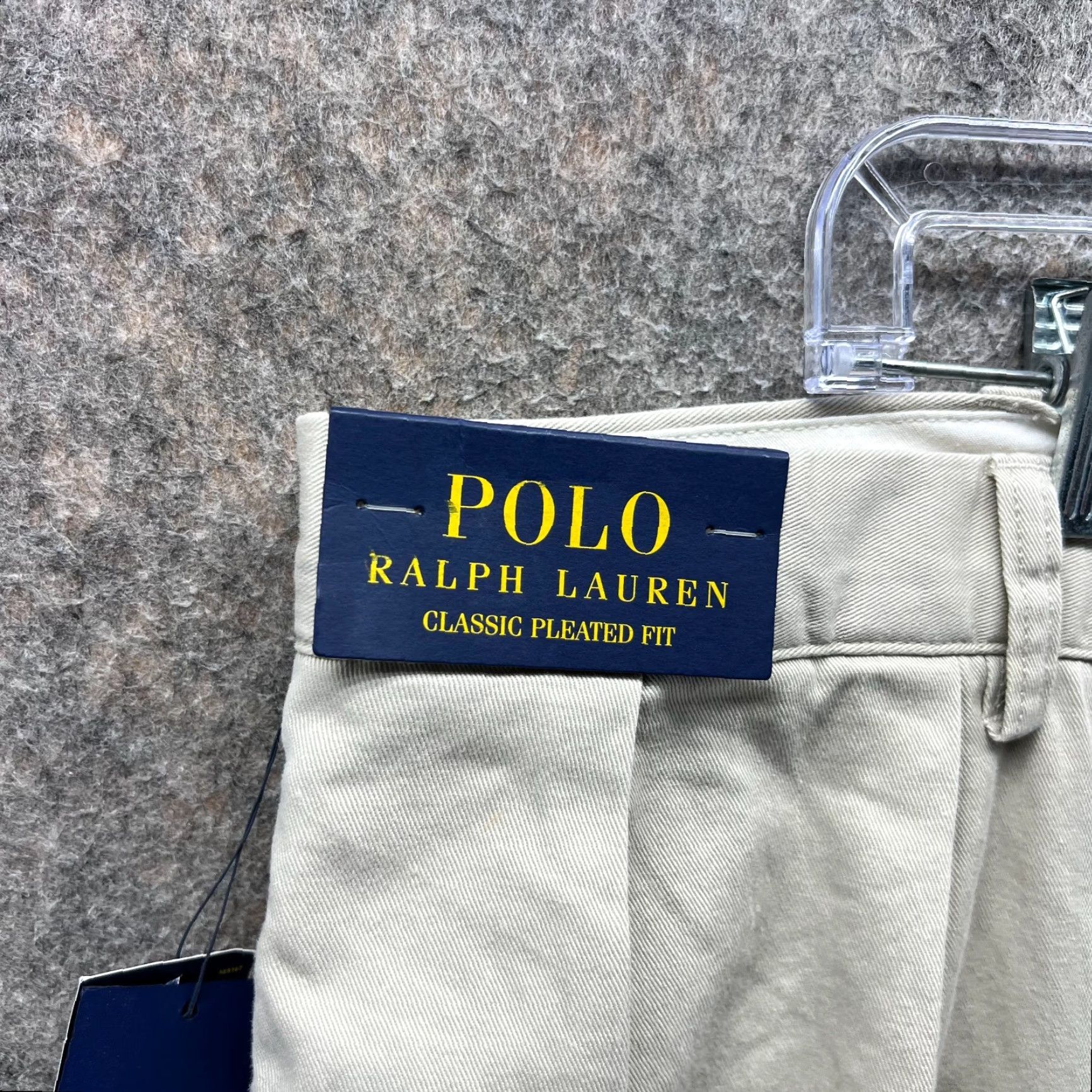 Polo Ralph Lauren Polo Ralph Lauren Andrew Pants Mens 42x30 Beige Classic Pleated Chino Casual Size US XL / EU 56 / 4 - 2 Thumbnail