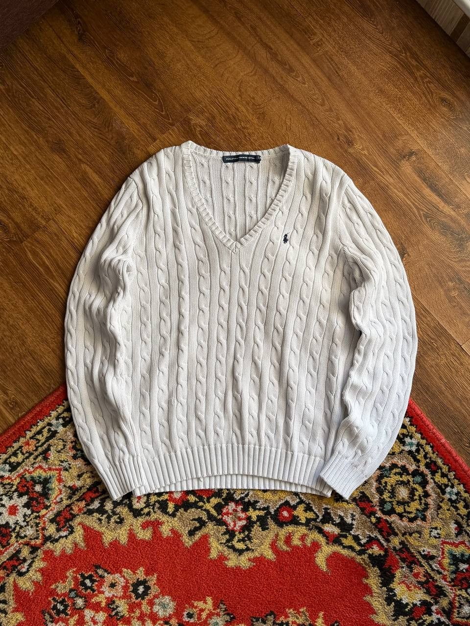 Polo Ralph Lauren Polo Ralph Lauren Women's Sweater V-Neck Y2K Size US L / EU 52-54 / 3 - 2 Thumbnail