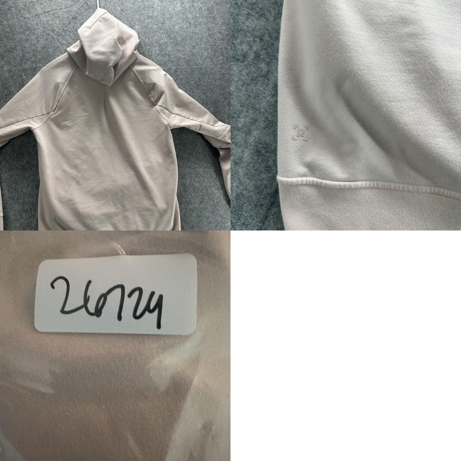 Lululemon Lululemon Hoodie Womens Small Beige Raglan Pockets Logo Pullover Sweatshirt Crew Neck Size S / US 4 / IT 40 - 10 Thumbnail