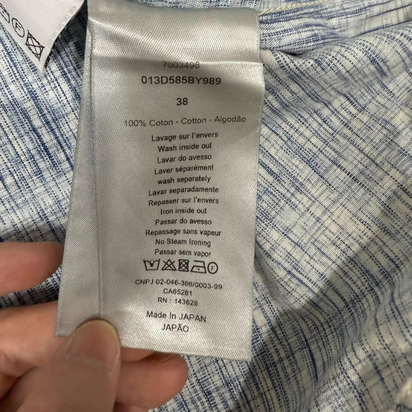 Dior Dior Oblique Monogram Denim Shirt Size 38 99 New Size US S / EU 44-46 / 1 - 4 Thumbnail