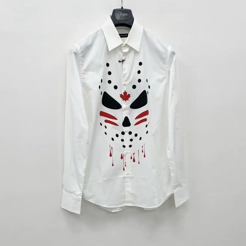 Dsquared2 DSQUARED2 White Cotton Men's Shirt 0089 Size US L / EU 52-54 / 3 - 1 Thumbnail
