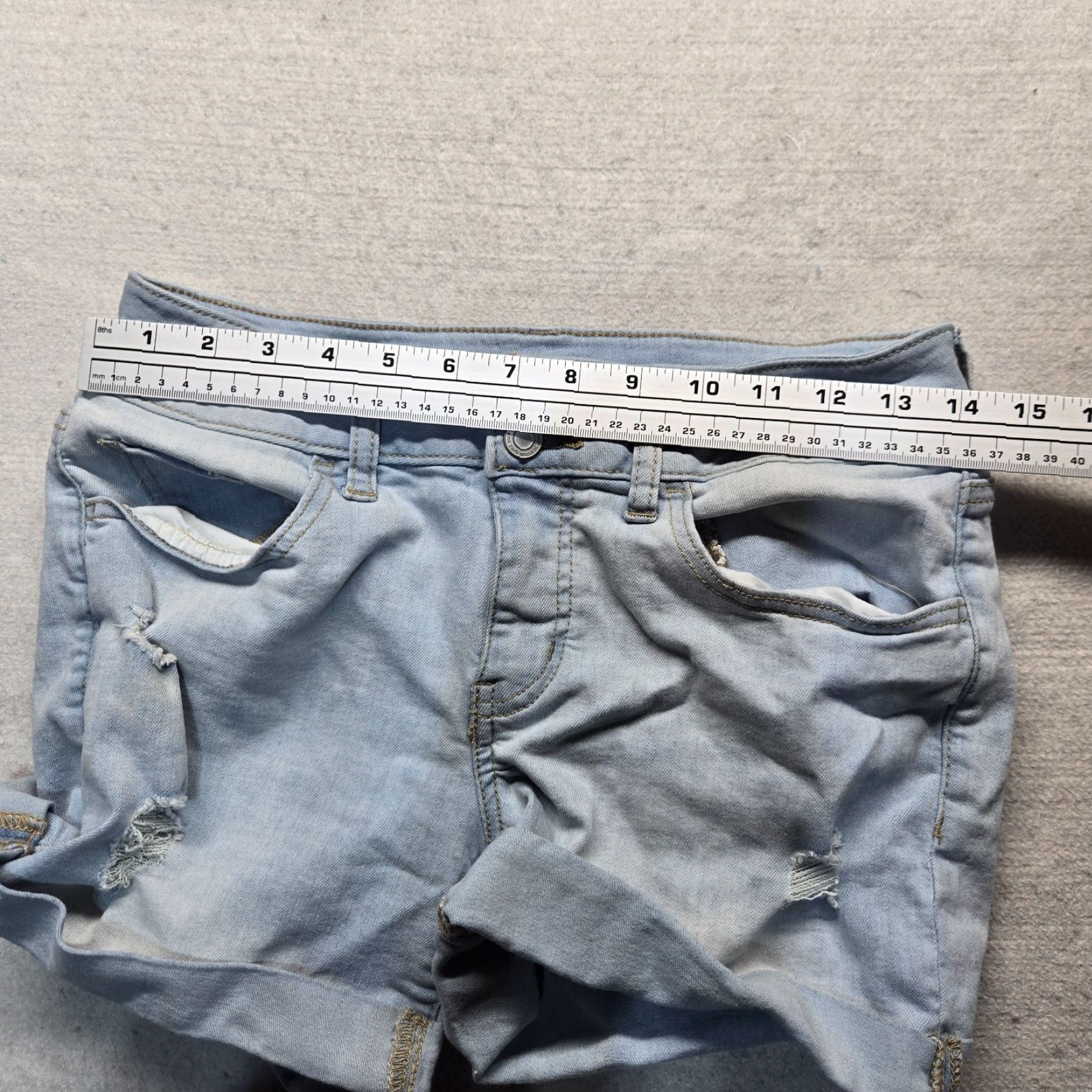 Denime SO Denim Blue Jean Shorts Low Rise Favorite Midi Denim Pants Adult Womens Size 9 Blue 90s? Size 30" / US 8 / IT 44 - 3 Thumbnail