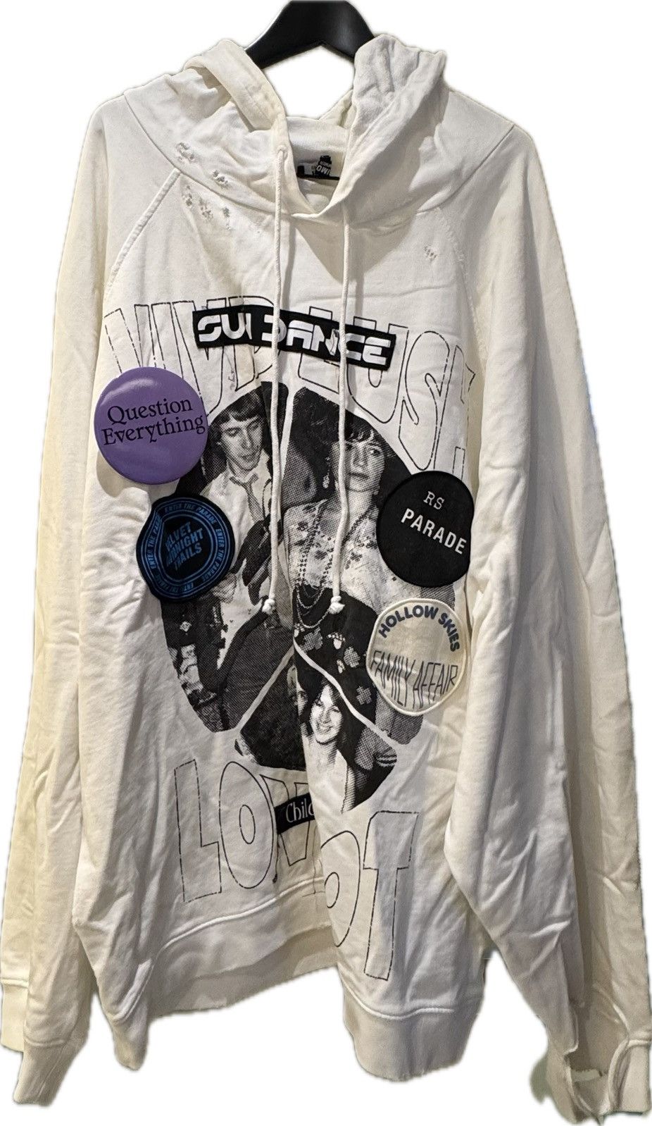 Raf Simons Raf Simons SS2021 'Sun Dance' Distresses Hoodie OVERSIZED Size US S / EU 44-46 / 1 - 6 Thumbnail