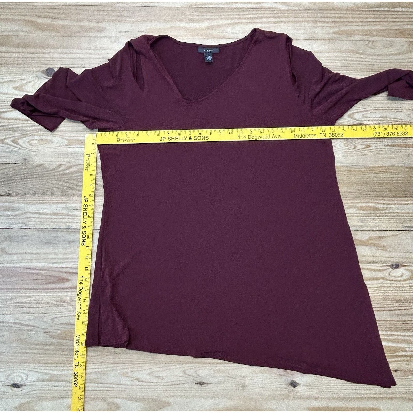 Alfani ALFANI SZ 2X Burgundy Off Shoulder Sheath Midi Dress Size XXL / US 16-18 / IT 52-54 - 11 Thumbnail