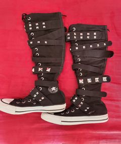 Knee high converse with hot sale buckles