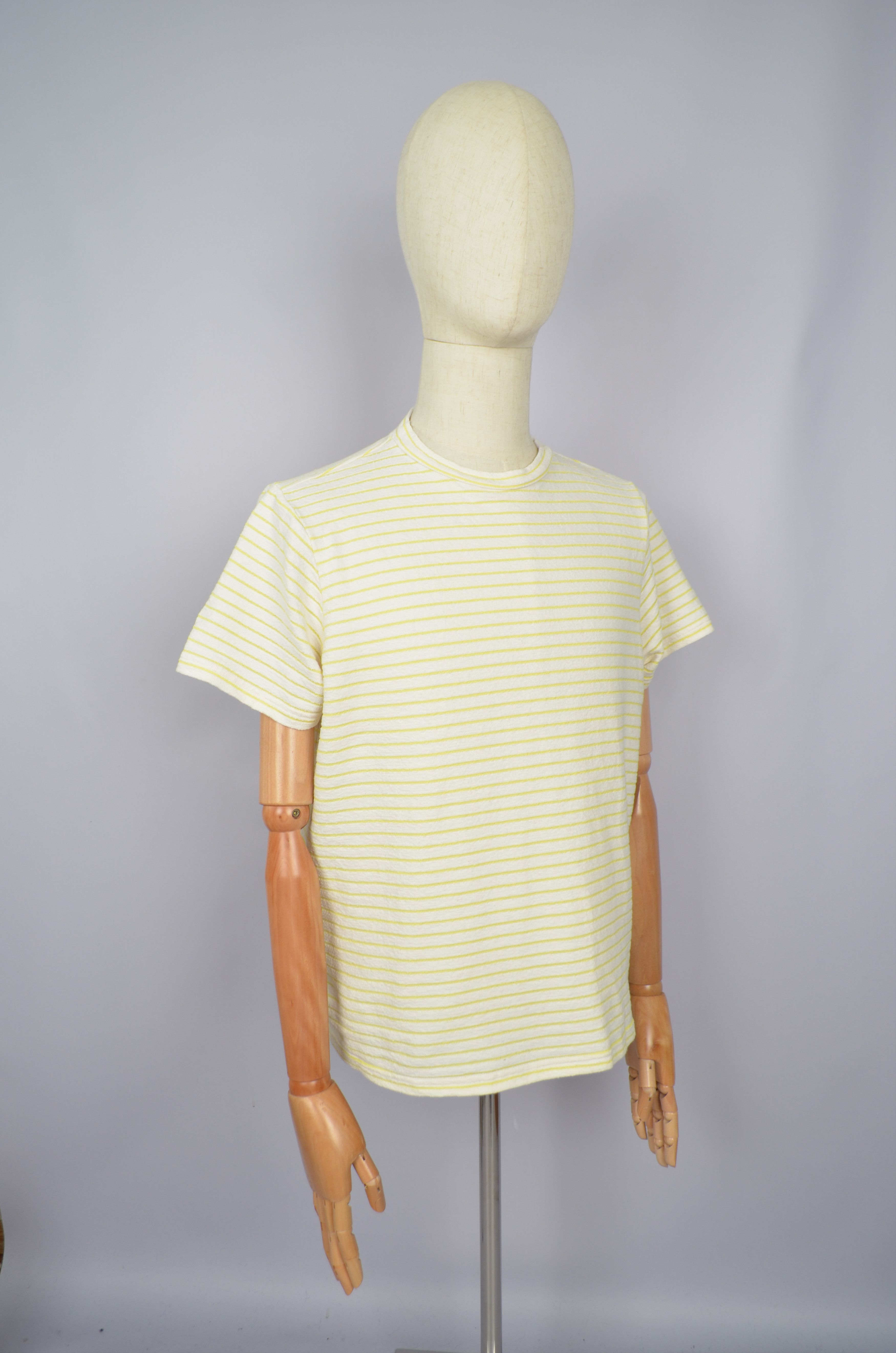 Designer × Percival Percival White Blue Striped T Shirt Size M Designer Size US M / EU 48-50 / 2 - 6 Thumbnail