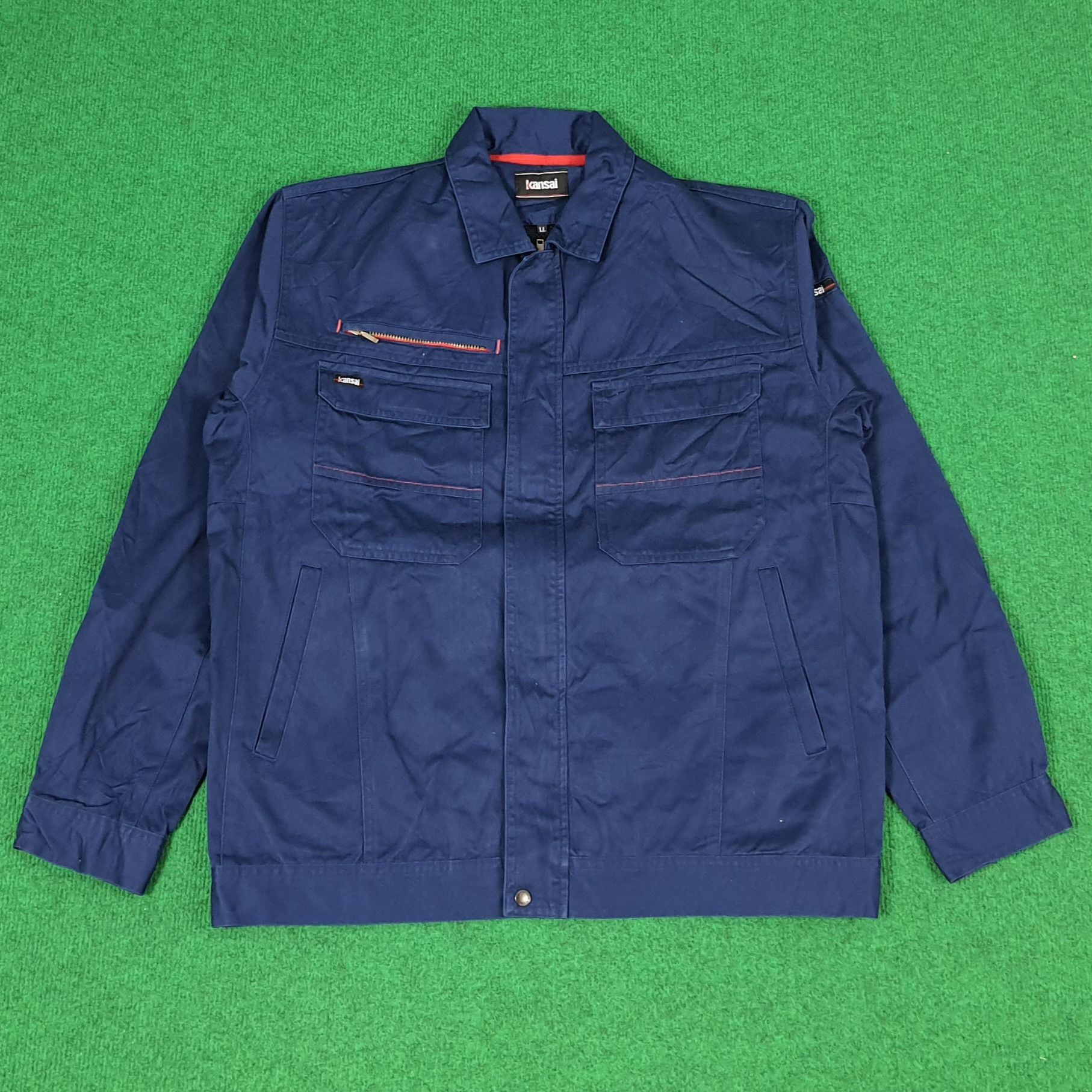 Japanese Brand × Vintage Vintage Number Nine Custom Logo Work Wear Jacket Size US L / EU 52-54 / 3 - 3 Thumbnail