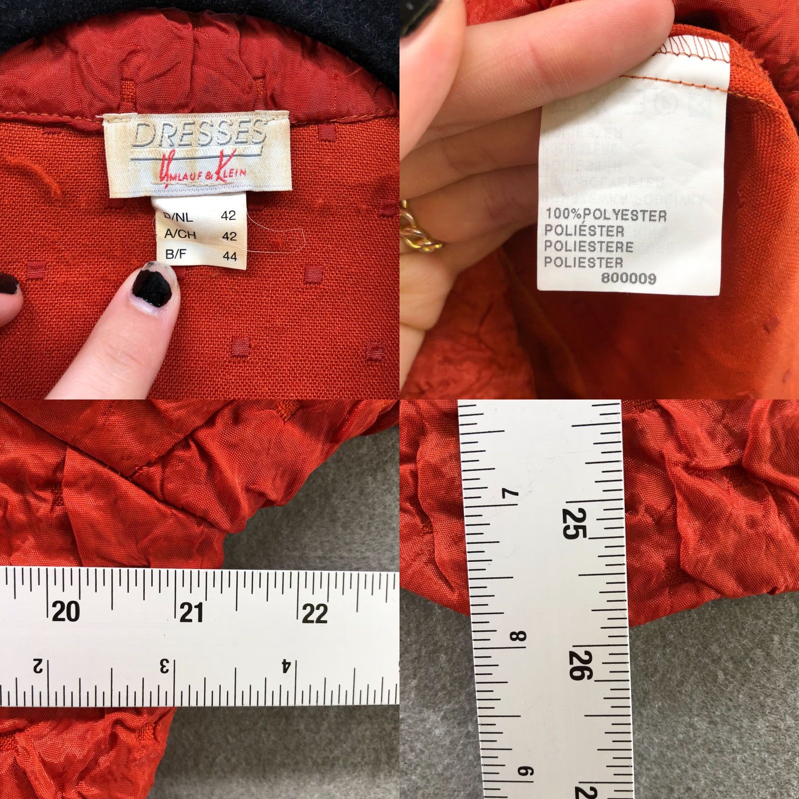 Vintage VINTAGE Blazer Shirt Womens L Brown Lightweight 80s 90s Rust Orange Crinkle Texture Pearl Buttons Size L / US 10 / IT 46 - 8 Thumbnail