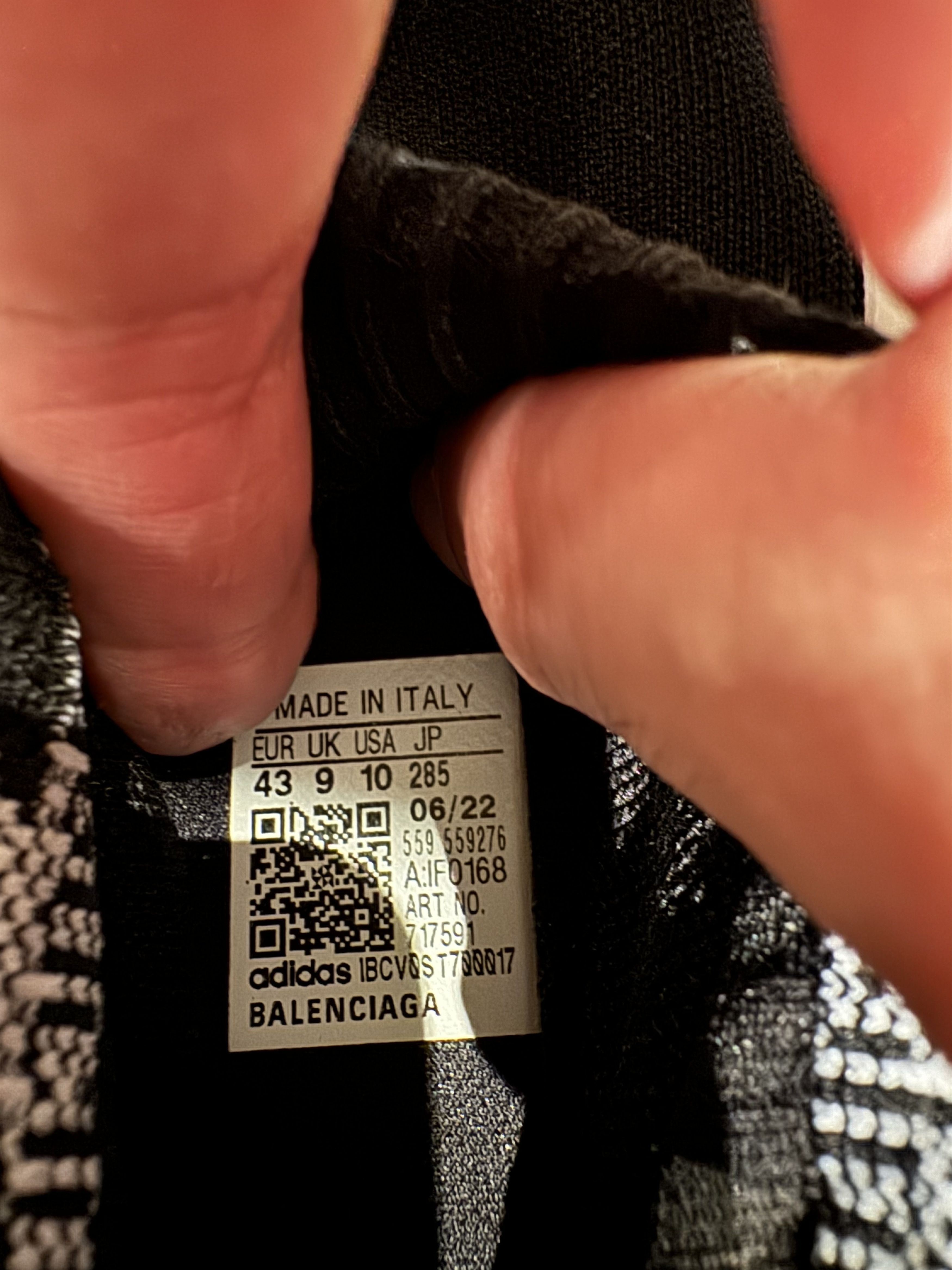 Adidas × Balenciaga Balenciaga X Adidas Speed Black & White Size US 9.5 / EU 42-43 - 6 Thumbnail