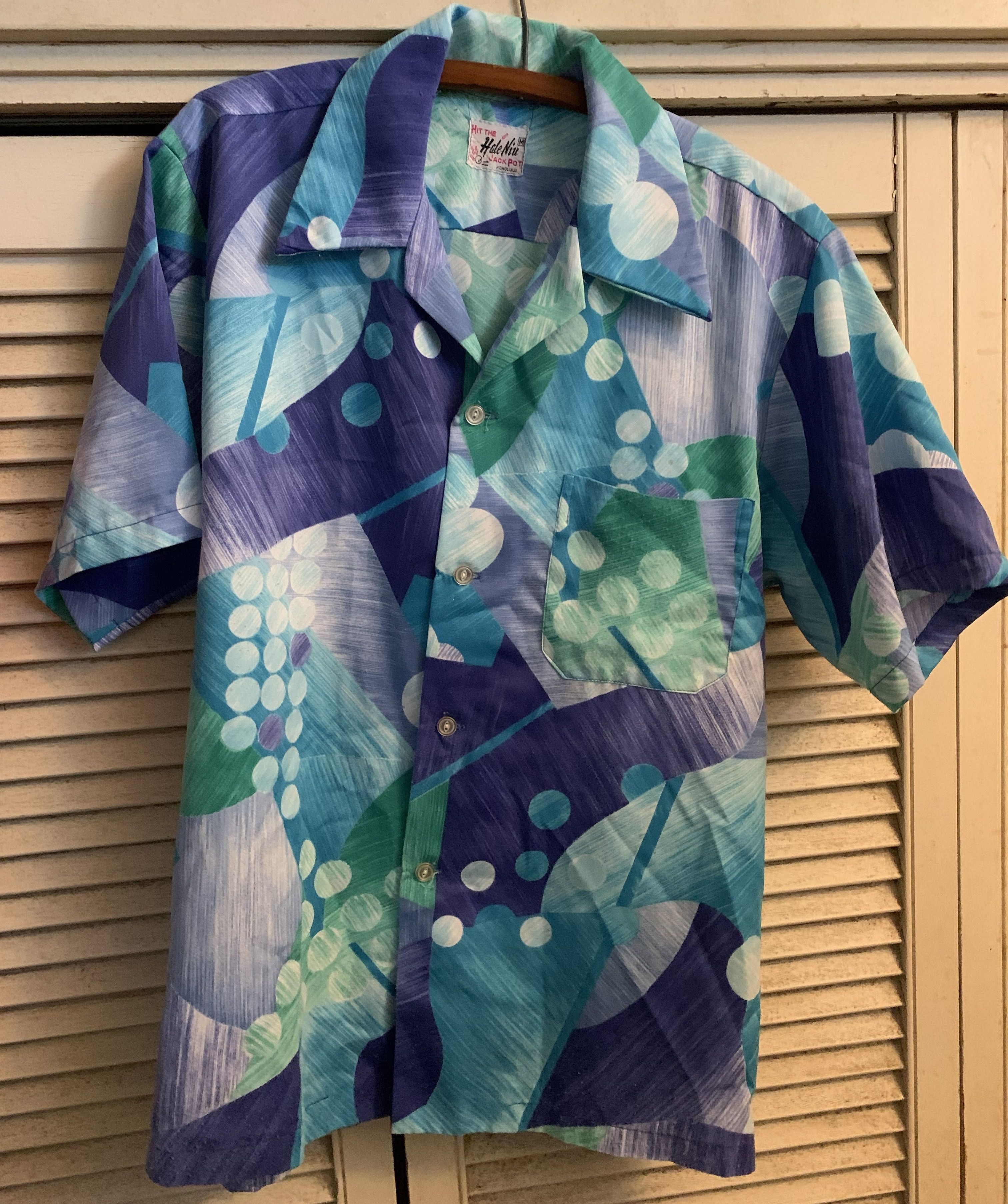 Other Vtg 60s Hale Niu Jackpot M Men Geometric Mod Tapa Print Size US M / EU 48-50 / 2 - 1 Thumbnail