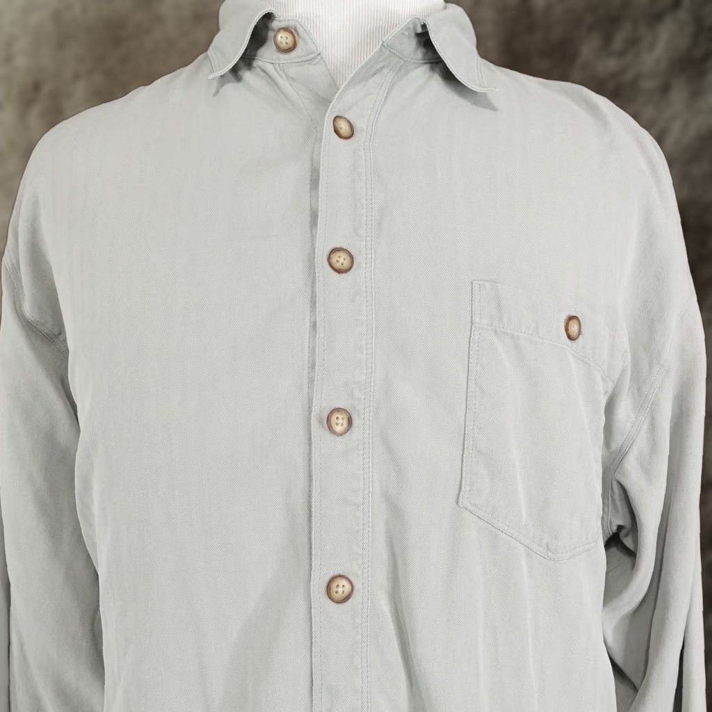 Tommy Bahama Tommy Bahama Shirt Mens XL Green Silk Long Sleeve Button-Up Relax Mens Size US XL / EU 56 / 4 - 1 Thumbnail