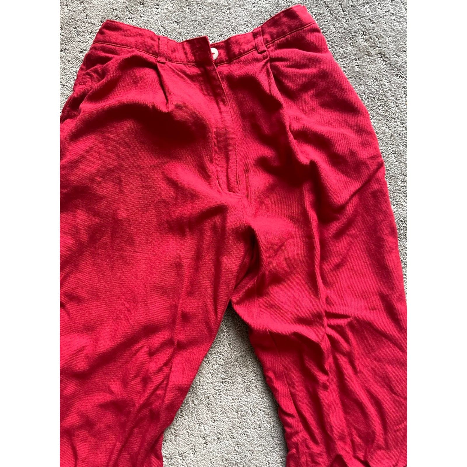 Talbots Talbots Pants Women 6P Red Linen Blend Dress Pants Stretch 27in Inseam Petites Casual Modern Womens Size 28" / US 6 / IT 42 - 2 Thumbnail
