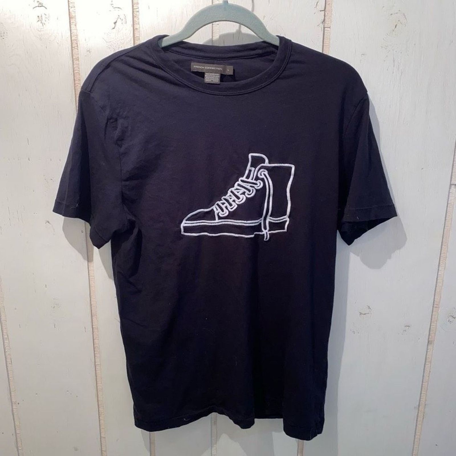 French Connection French Connection Sneaker Slim Crewneck T-shirt Blue White Size US M / EU 48-50 / 2 - 2 Thumbnail