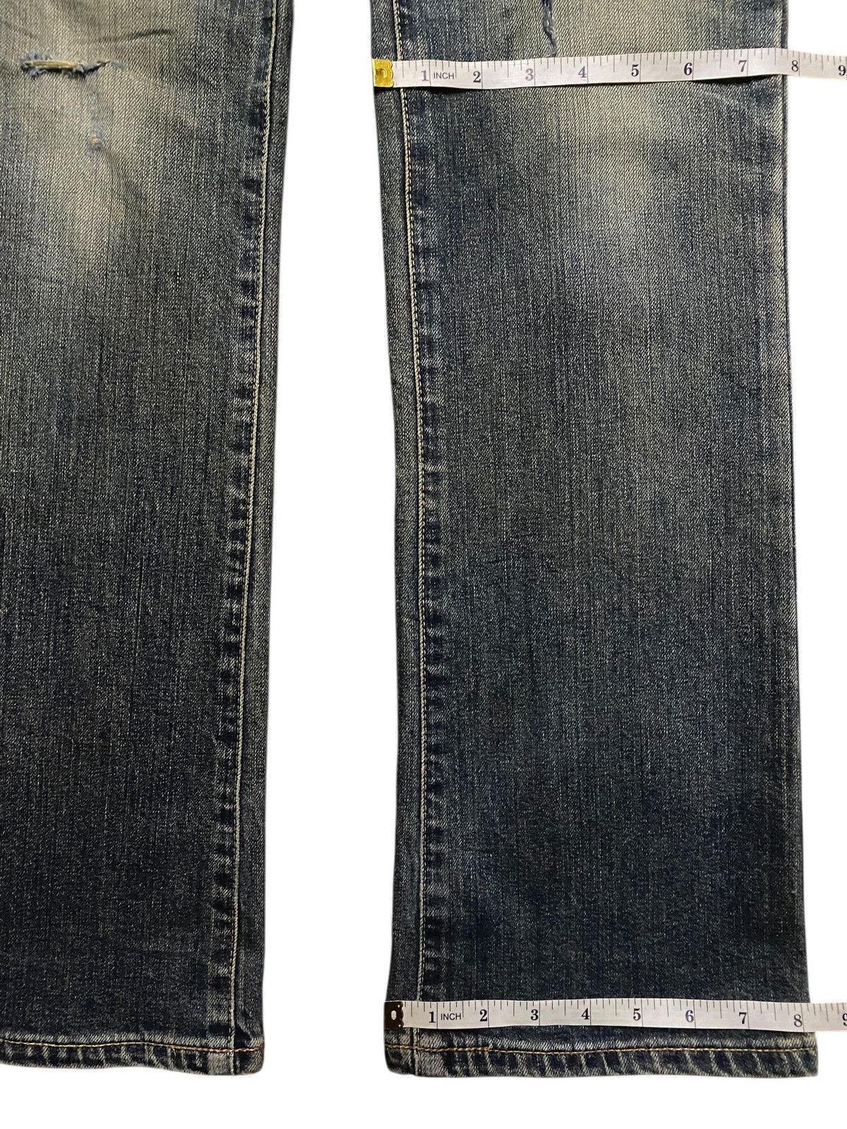 KOZABURO × Wrangler Wrangler 1970 Mud Wash Distressed Straight Jeans Size US 33 - 15 Thumbnail