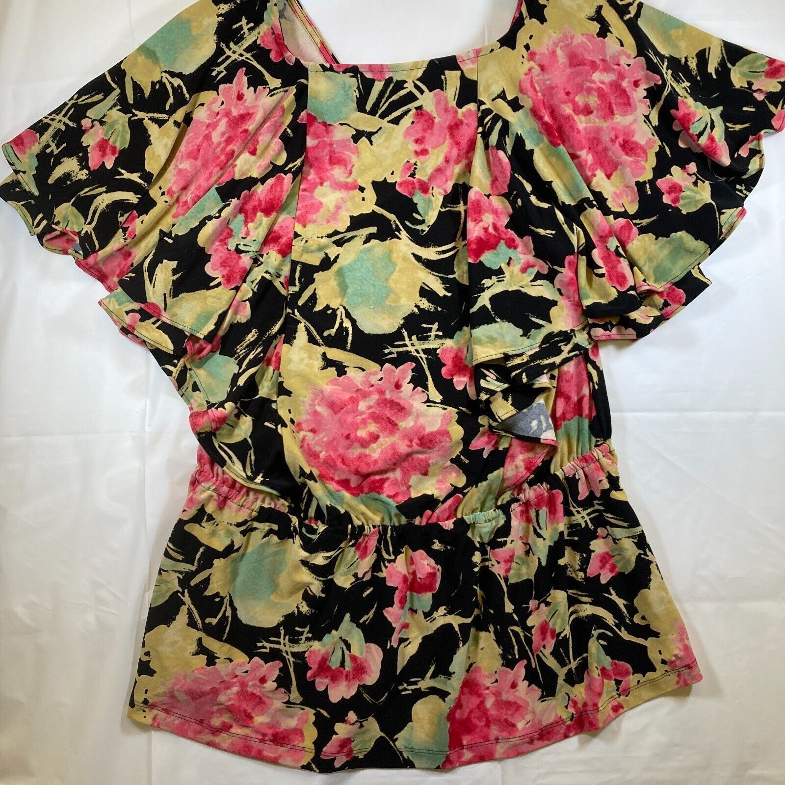 Lauren Ralph Lauren RALPH LAUREN Women’s Black Floral Sleeve Blouse Large Size L / US 10 / IT 46 - 15 Thumbnail