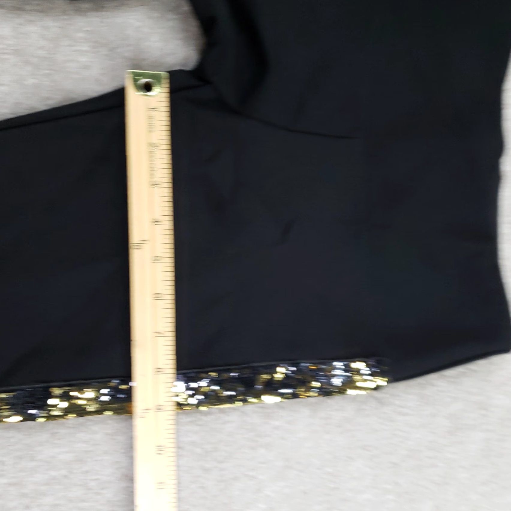 Vintage Lysse Leggings Womens Small Black High Rise Sequin Side Stripe Ankle Stretch Size 28" / US 6 / IT 42 - 5 Thumbnail