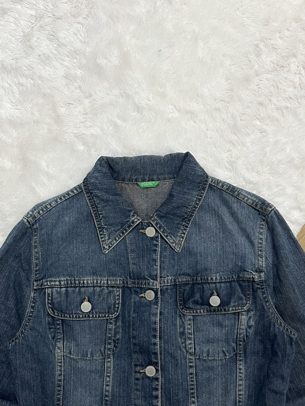 Other Benetton Denim Jacket Made in Italy Size M Size M / US 6-8 / IT 42-44 - 2 Thumbnail