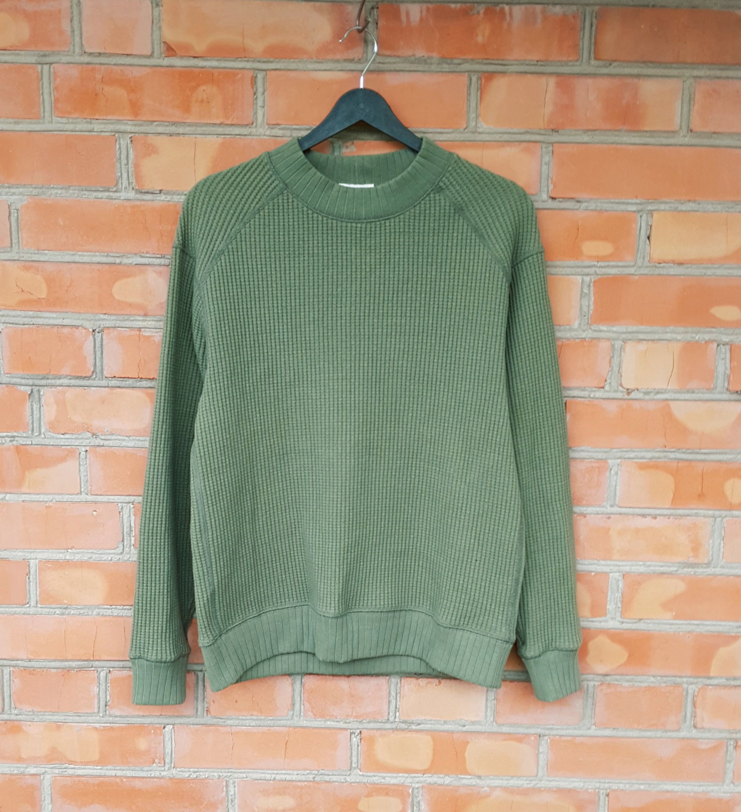 Jackman Jackman Midneck Waffle Sweatshirt Pullover made in Japan M Size US M / EU 48-50 / 2 - 1 Thumbnail