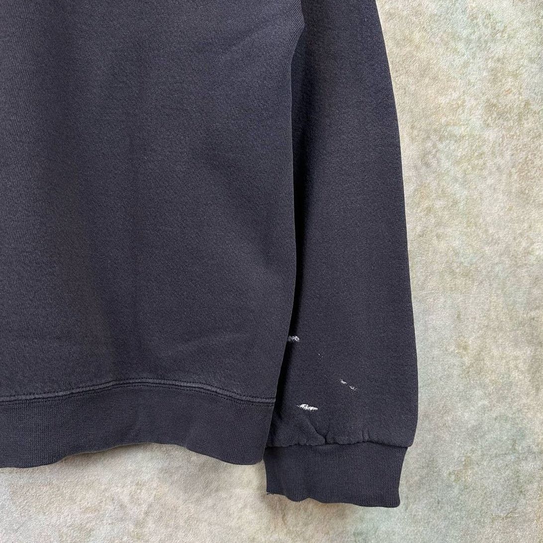 Nike × Vintage Vintage 90s Nike Crewneck Sweatshirt Sz L Black Swoosh Logo Size US L / EU 52-54 / 3 - 7 Thumbnail