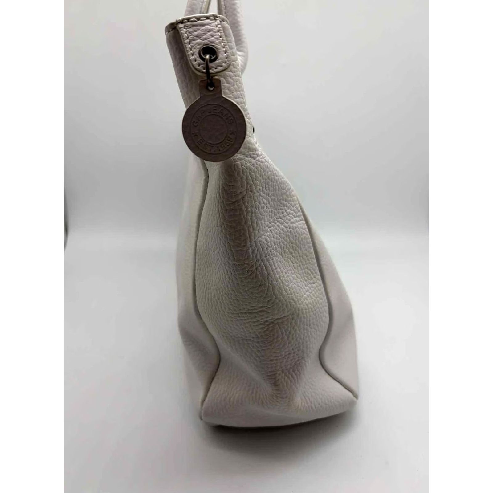 Gap Gap White Pebbled Tote Bag Pre-Owned Tote Size ONE SIZE - 3 Thumbnail