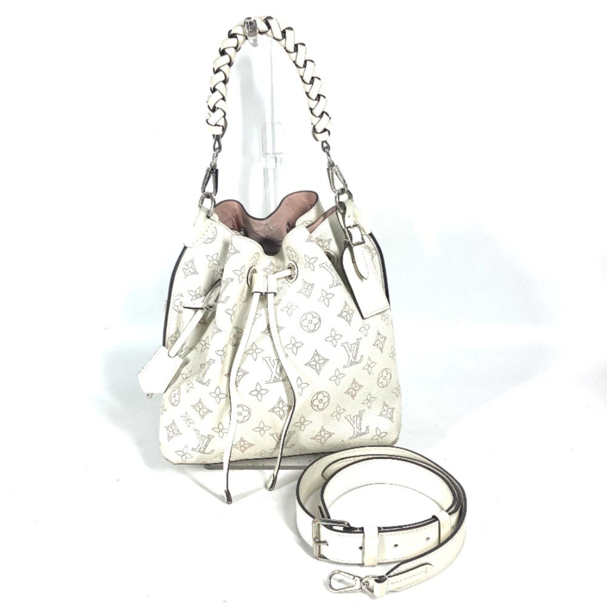 Louis Vuitton M58483 Monogram Mahina Muria Bag 2Way Crossbody Handbag Shoulder Leather Women's Blanc White