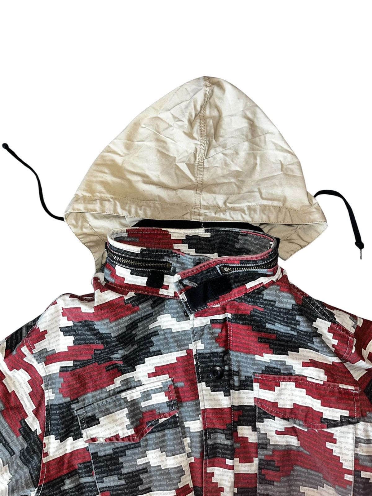 Supreme S/S21 Supreme Logo Camo M-65 Jacket ‘Red’ Size US L / EU 52-54 / 3 - 3 Thumbnail