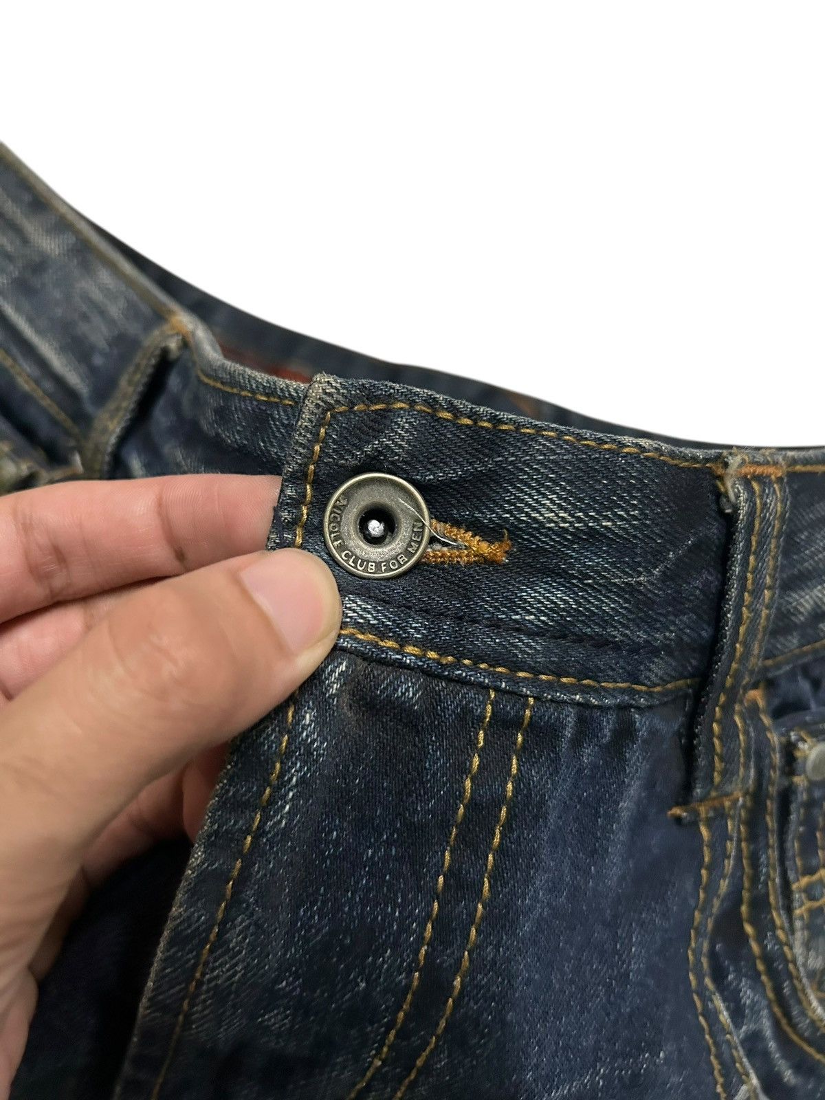 If Six Was Nine × Le Grande Bleu (L.G.B.) × Nicole Club Nicole Club For Men Rare Double Waist Punk Style Denim Jeans Size US 32 / EU 48 - 7 Thumbnail