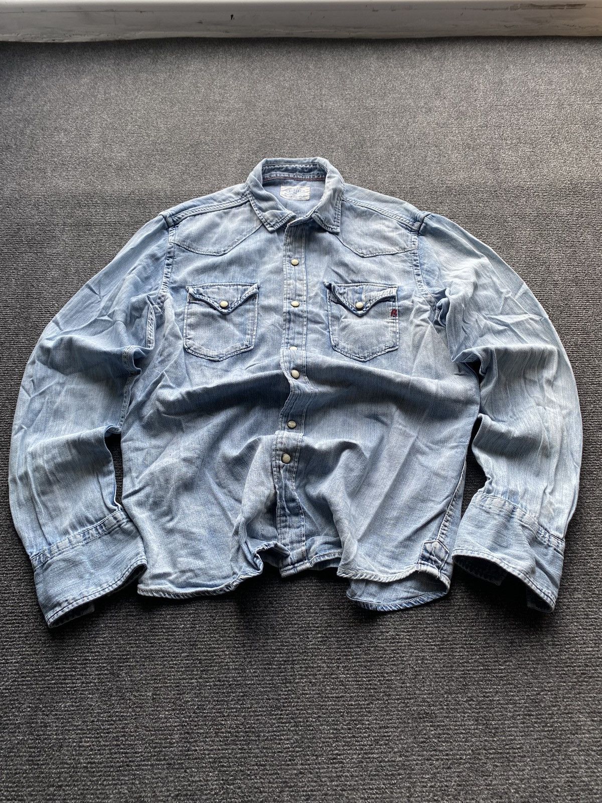 Replay 🔥Replay Punk Opium Blue mens faded shirt m Size US M / EU 48-50 / 2 - 1 Thumbnail