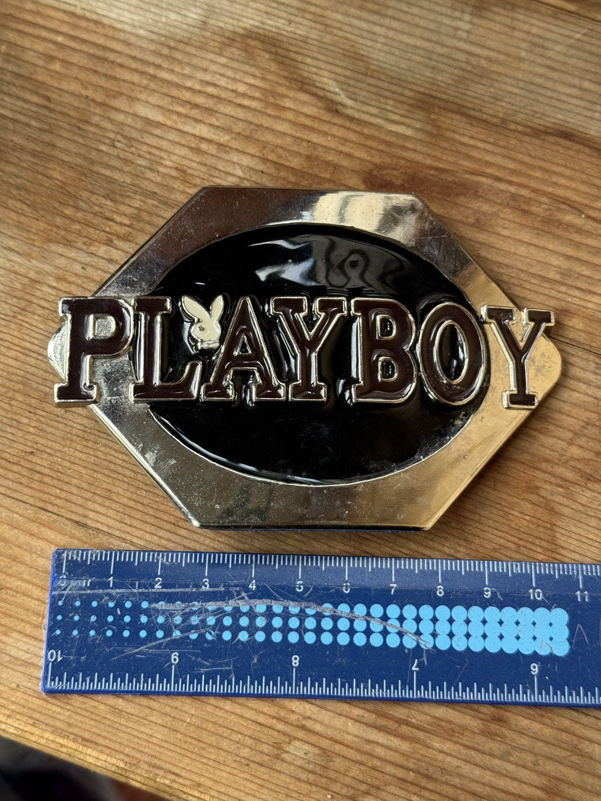 Playboy Rare 90s Metalic Badge from belt PLAYBOY retro style Size ONE SIZE - 4 Thumbnail