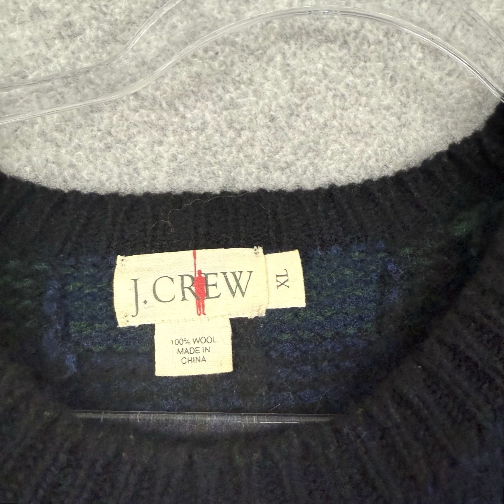 J.Crew VINTAGE J.CREW Sweater XL Men Wool Oarsman Plaid Crew Neck Pullover Christmas Preppy Classic Holiday Men xl Regular Blue Black Green Size US XL / EU 56 / 4 - 4 Thumbnail