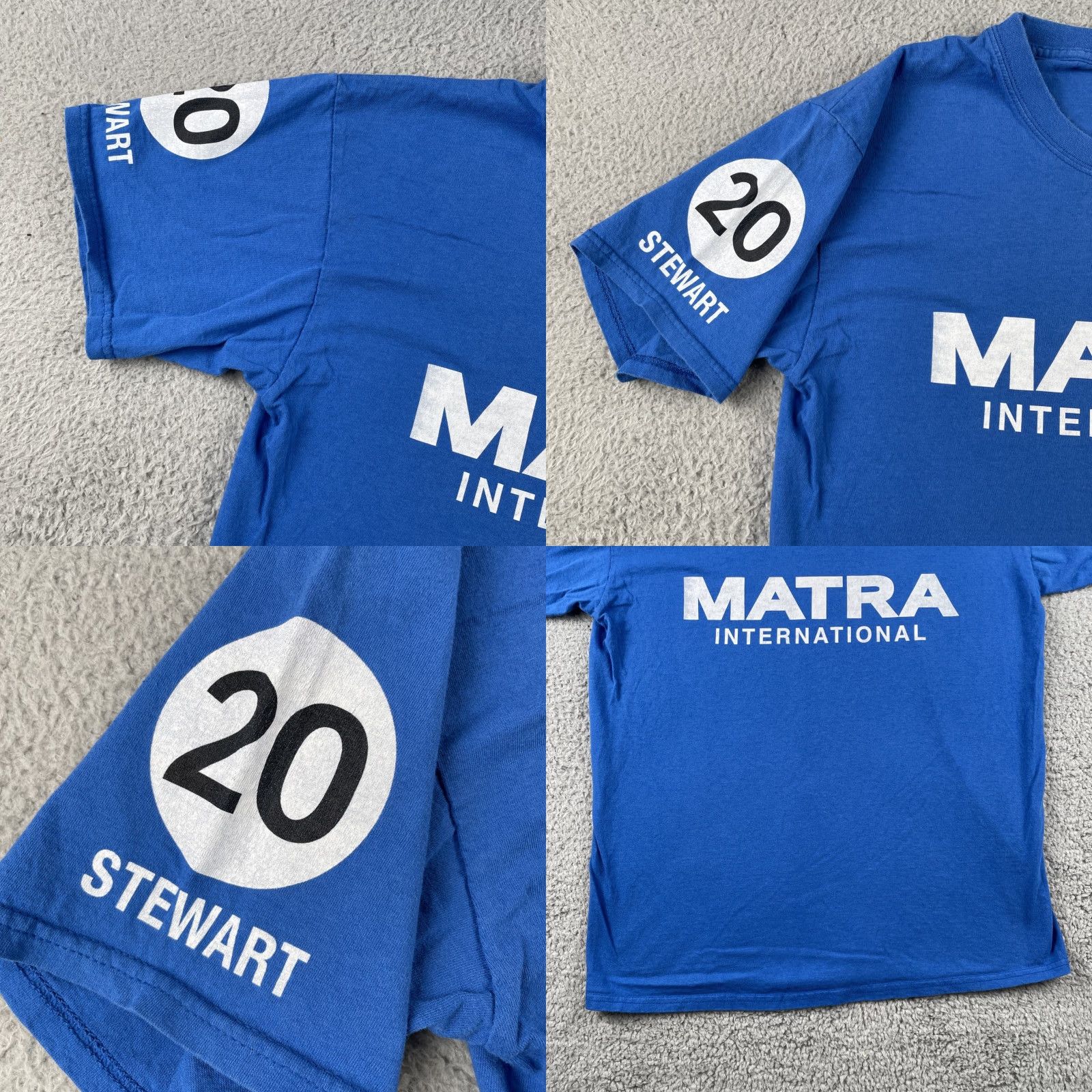 Champion VINTAGE Retro GP Threads Shirt Matra International 1969 Champions Racing Medium Blue Shirt Mens M Blue Retro GP Racing 1960s United Kingdom Size US M / EU 48-50 / 2 - 8 Thumbnail